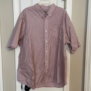 Short sleeve button up shirt/button down collar